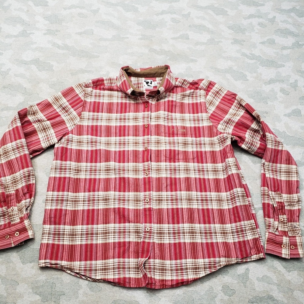 Rockies Top Womens XL Red Plaid Long Sleeve Button-Up Western Cowgirl